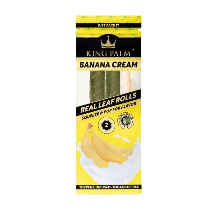 King Palm Flavoured Pre-Rolled Palm Leaf Cones Mini - Banana Cream (2 Pack)-