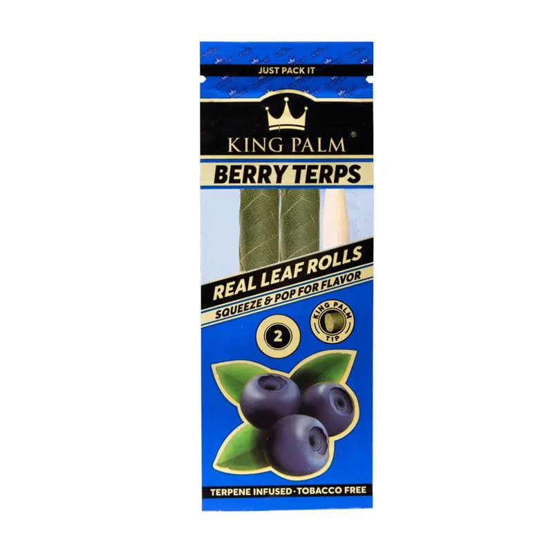King Palm Flavoured Pre-Rolled Palm Leaf Cones Mini - Berry Terps (2 Pack)-