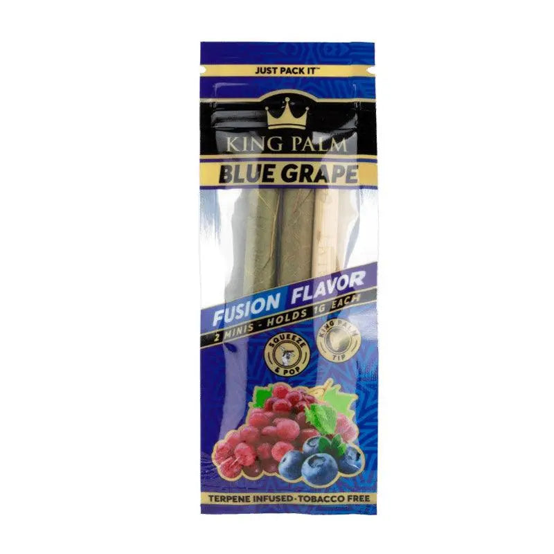 King Palm Flavoured Pre-Rolled Palm Leaf Cones Mini - Blue Grape (2 Pack)-
