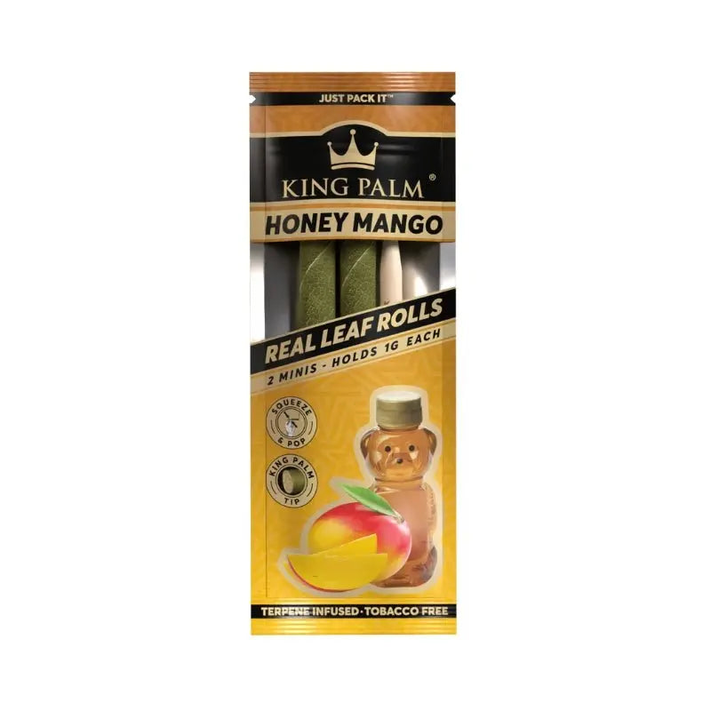 King Palm Flavoured Pre-Rolled Palm Leaf Cones Mini - Honey Mango (2 Pack)-