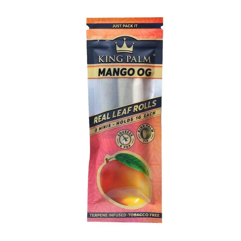 King Palm Flavoured Pre-Rolled Palm Leaf Cones Mini - Mango OG (2 Pack)-