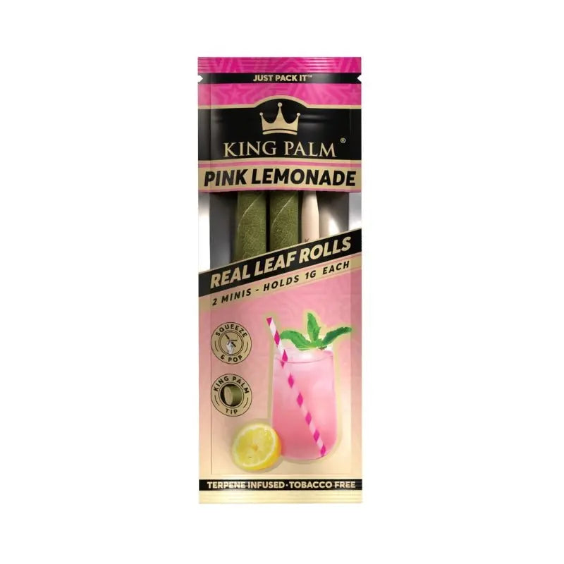 King Palm Flavoured Pre-Rolled Palm Leaf Cones Mini - Pink Lemonade (2 Pack)-