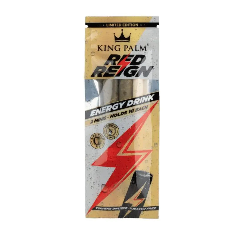 King Palm Flavoured Pre-Rolled Palm Leaf Cones Mini - Red Reign Energy Drink (2 Pack)-