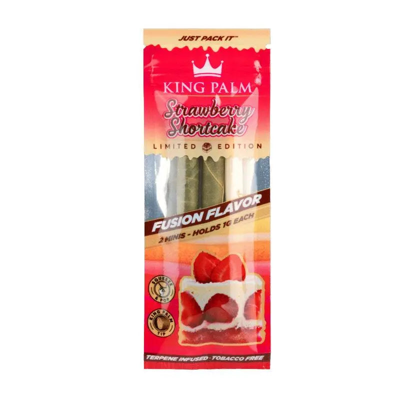 King Palm Flavoured Pre-Rolled Palm Leaf Cones Mini - Strawberry Shortcake (2 Pack)-