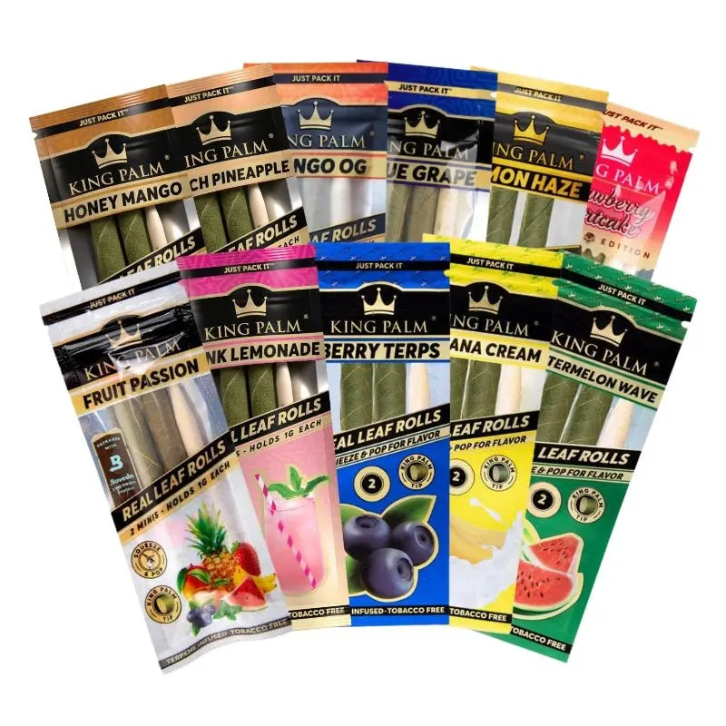 King Palm Flavoured Pre-Rolled Palm Leaf Cones Mini Bundle (11 Flavours)-