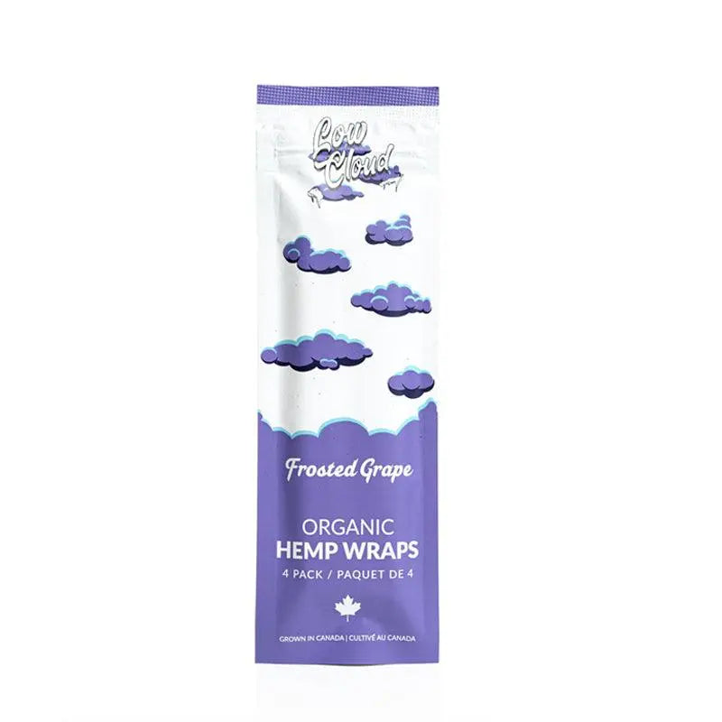 Low Cloud Flavoured Hemp Wraps - Frosted Grape (4 Pack)-Single
