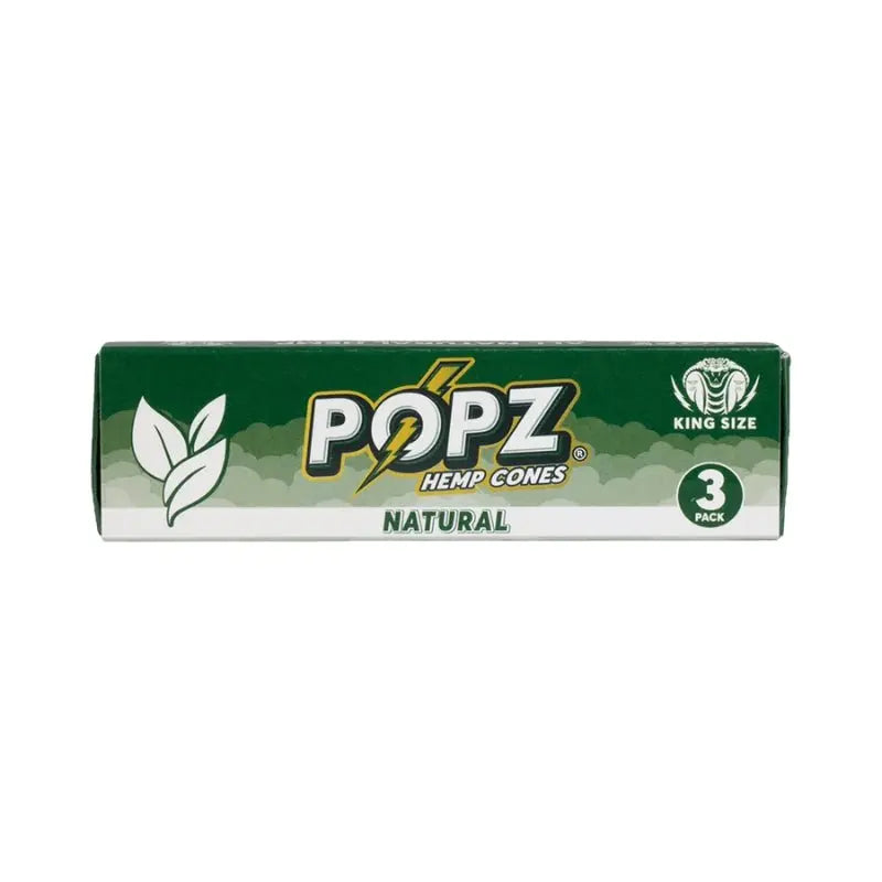 POPZ by King Palm Flavoured Pre-Rolled Hemp Cones (3 Pack)-Natural
