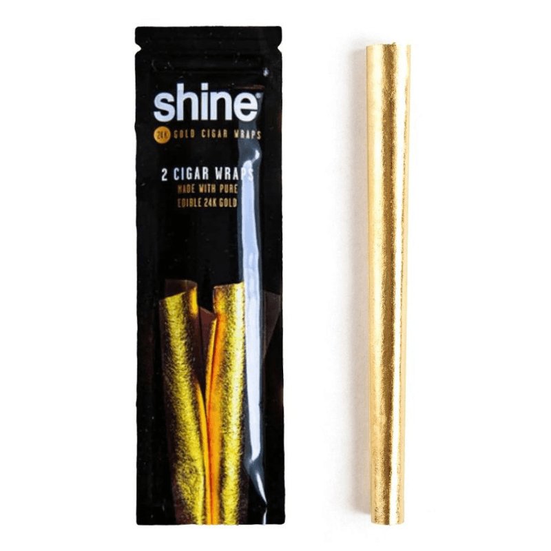 Shine 24K Gold Blunt Wraps - King Size (2 Pack)-