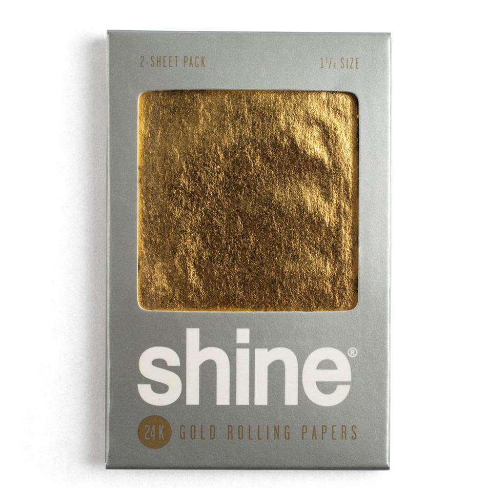 Shine 24K Gold Rolling Papers - 1 1/4 (2 Sheets)-DefaultTitle