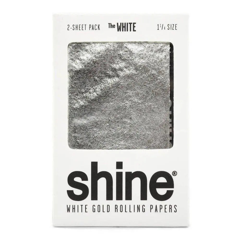 Shine 24K "The White" Gold Rolling Papers - 1 1/4 (2 Sheets) (eBay)-Default-Title