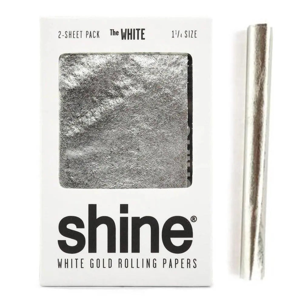 Shine 24K "The White" Gold Rolling Papers - 1 1/4 (2 Sheets) (eBay)-