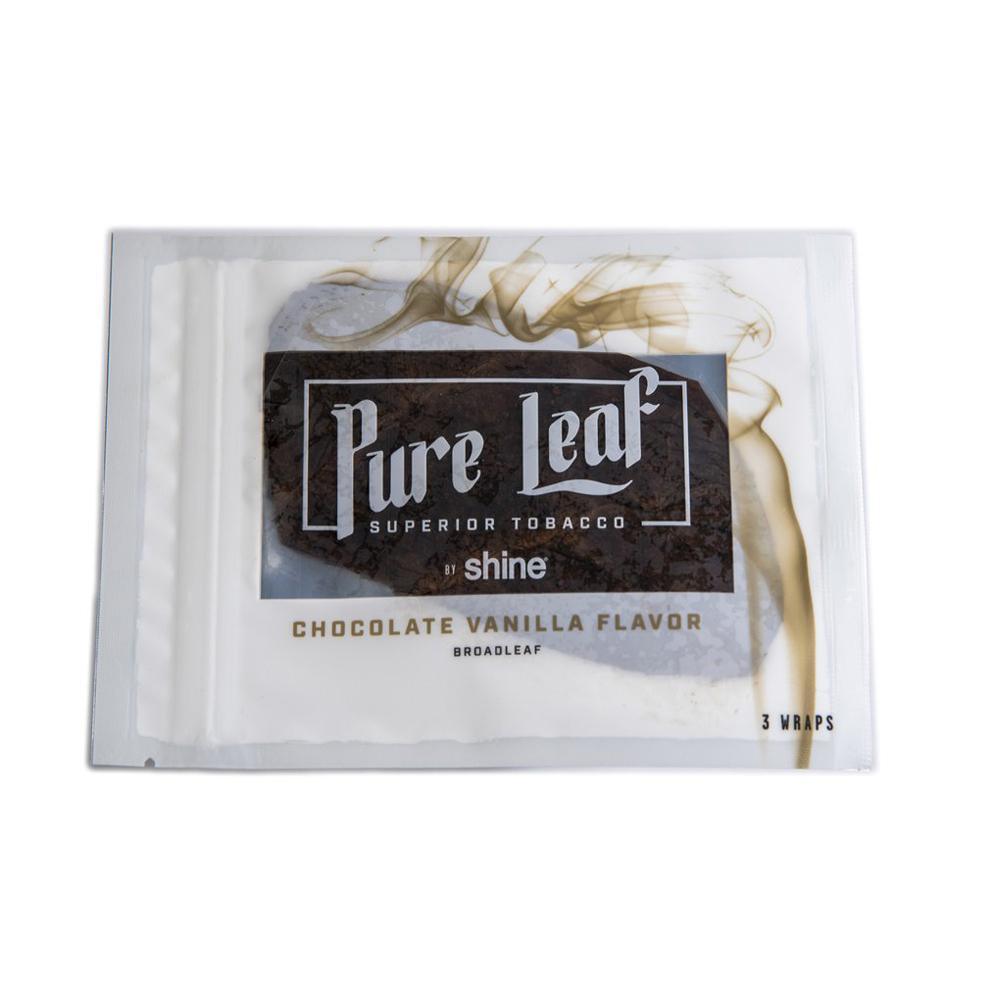 Shine Pure Leaf Flavoured Blunt Wraps - Chocolate Vanilla (3 Pack)-
