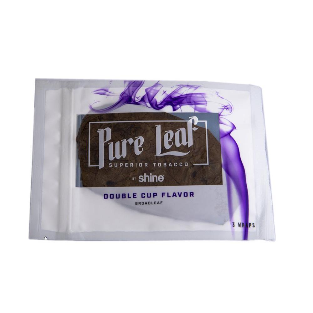 Shine Pure Leaf Flavoured Blunt Wraps - Double Cup (3 Pack)-