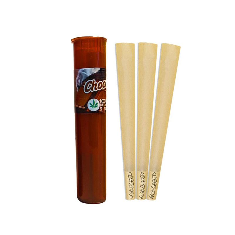 Tasty Puff Flavoured Pre-Rolled Hemp Cones (3 Pack)-Chocolate