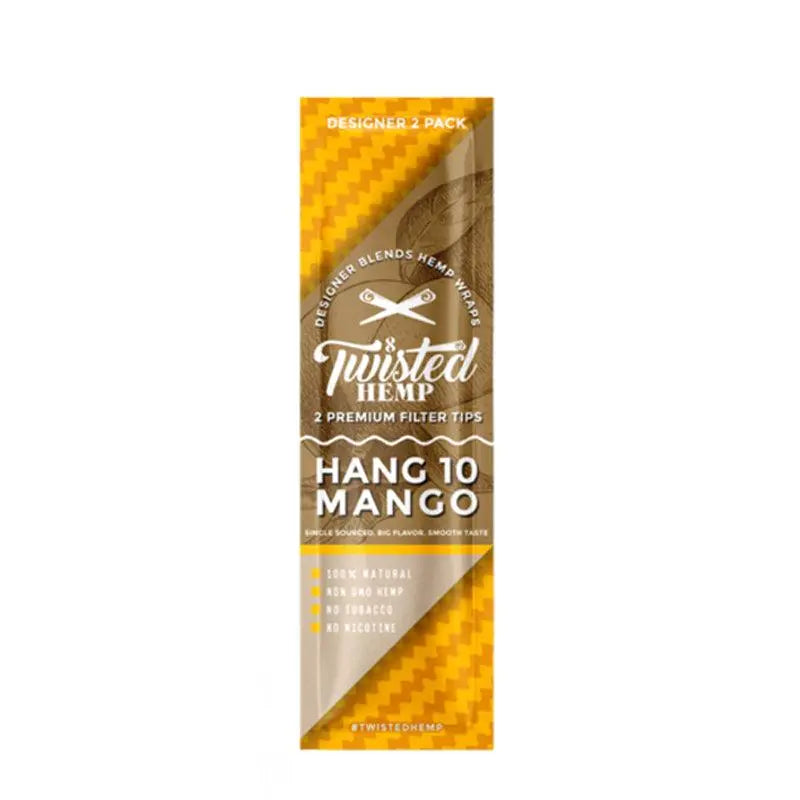 Twisted Hemp Flavoured Hemp Wraps - Hang 10 Mango (2 Pack)-Single