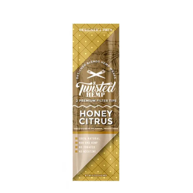Twisted Hemp Flavoured Hemp Wraps - Honey Citrus (2 Pack)-Single