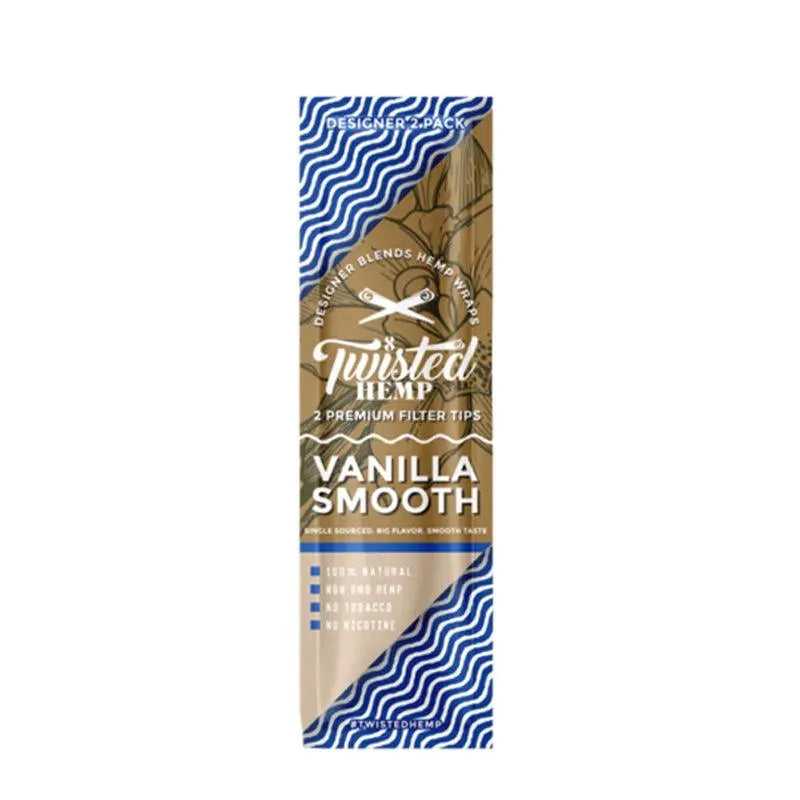 Twisted Hemp Flavoured Hemp Wraps - Vanilla Smooth (2 Pack)-Single