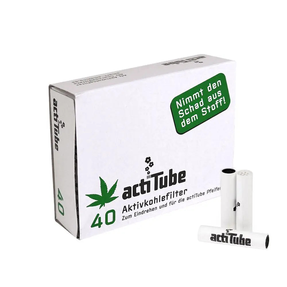 actiTube Charcoal Filter Tips-40FilterBox