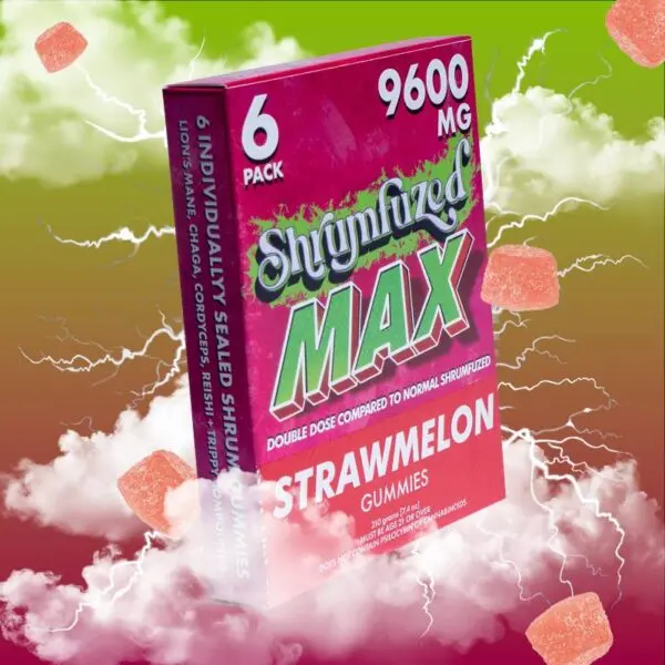Shrumfuzed MAX 6pk Gummies 1600mg – Strawmelon-