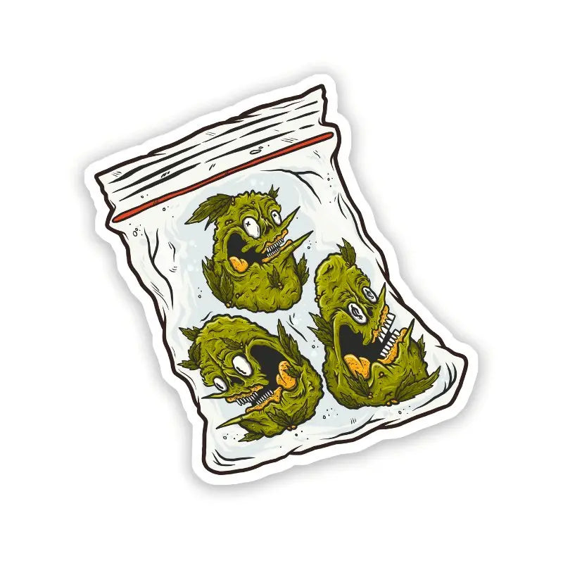 Woke Baggie of Bud Sticker-