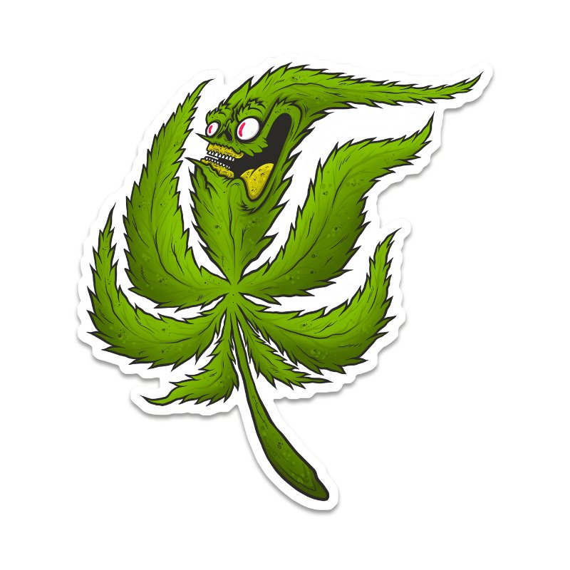 Woke Weed Leaf Sticker-