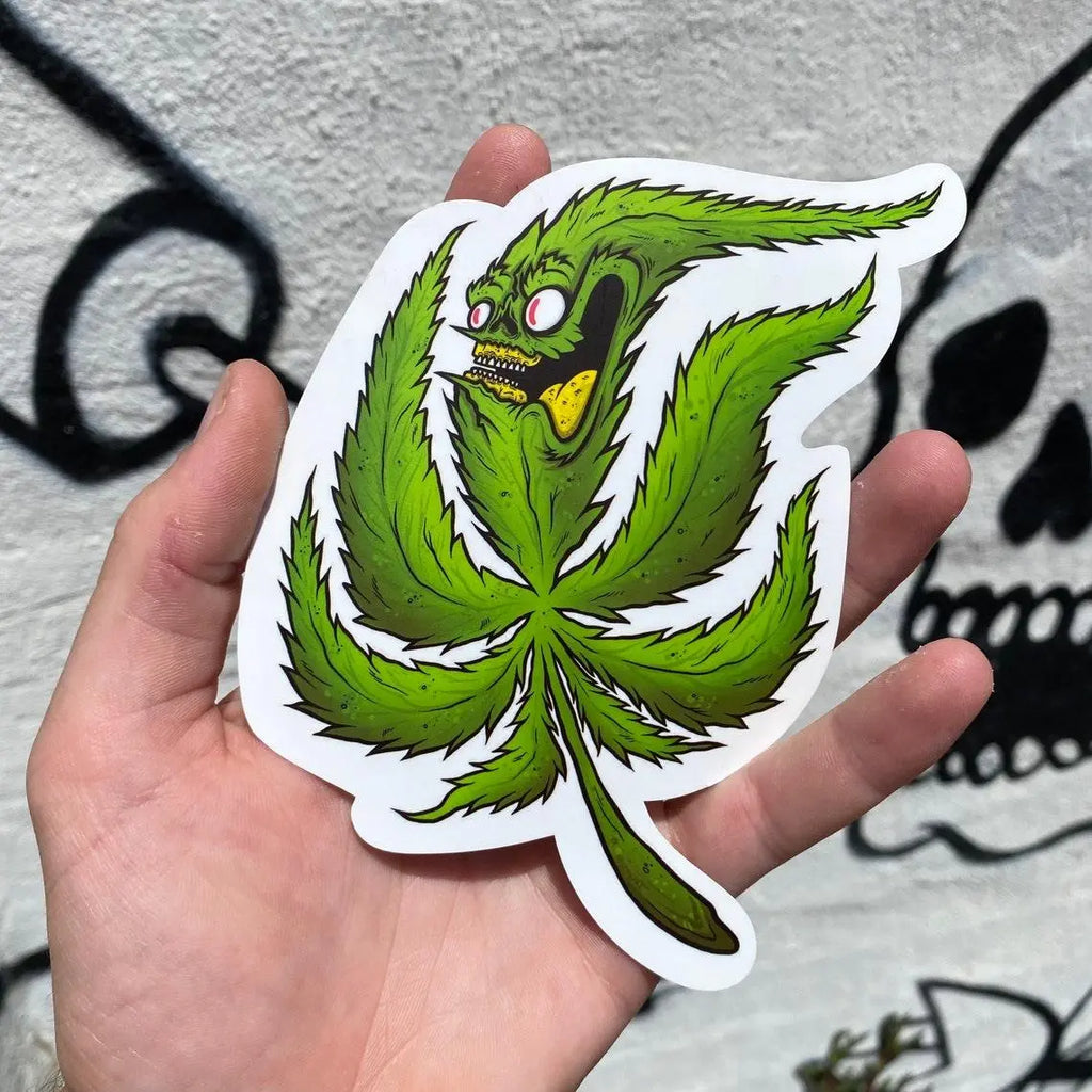 Woke Weed Leaf Sticker-