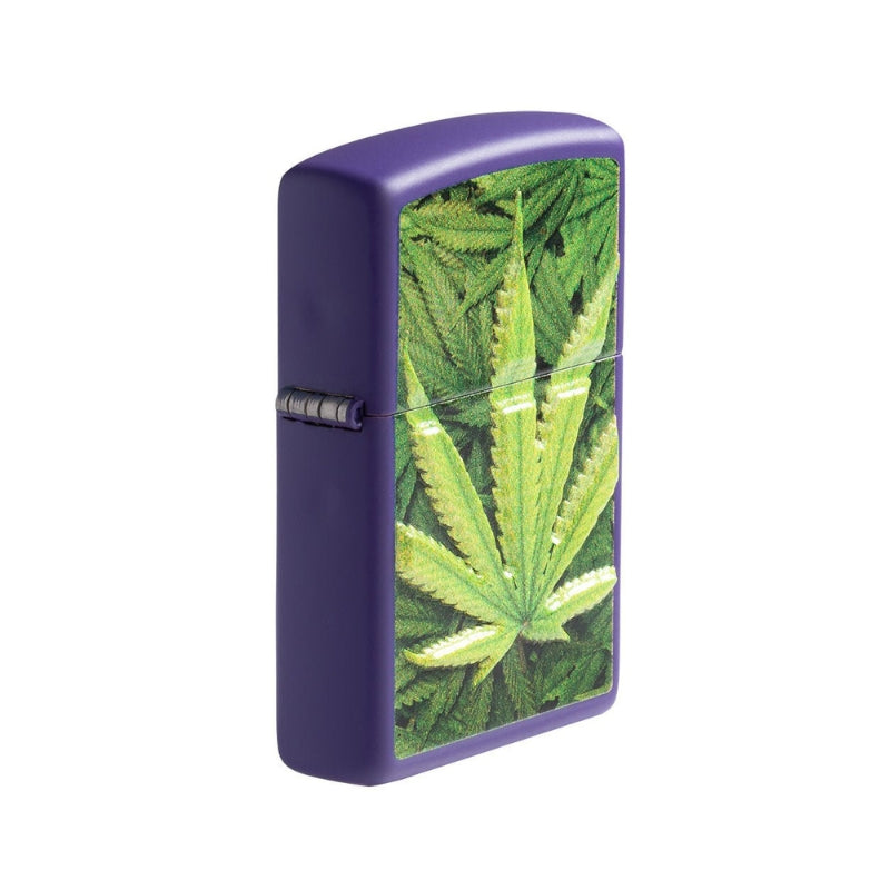 Zippo Cannabis Purple Matte Lighter-