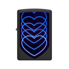 Zippo Hearts Matte Blacklight Lighter-