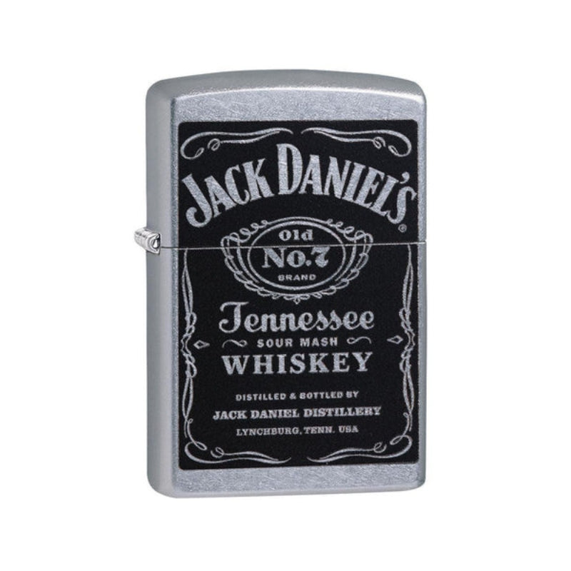 Zippo Jack Daniels Label Street Chrome Lighter-