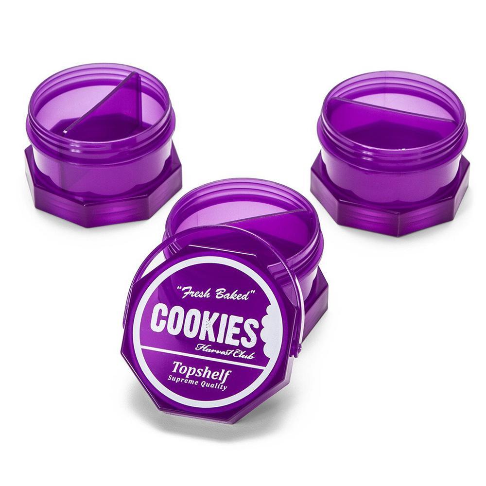 Accessories Cookies Airtight 3 Tier Stacked Storage Container - Purple View Glass Bongs Australia