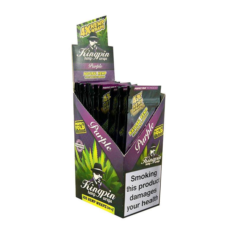 Rolling Papers Kingpin Flavoured Hemp Wraps - Goomba Grape (4 Pack) View Glass Bongs Australia